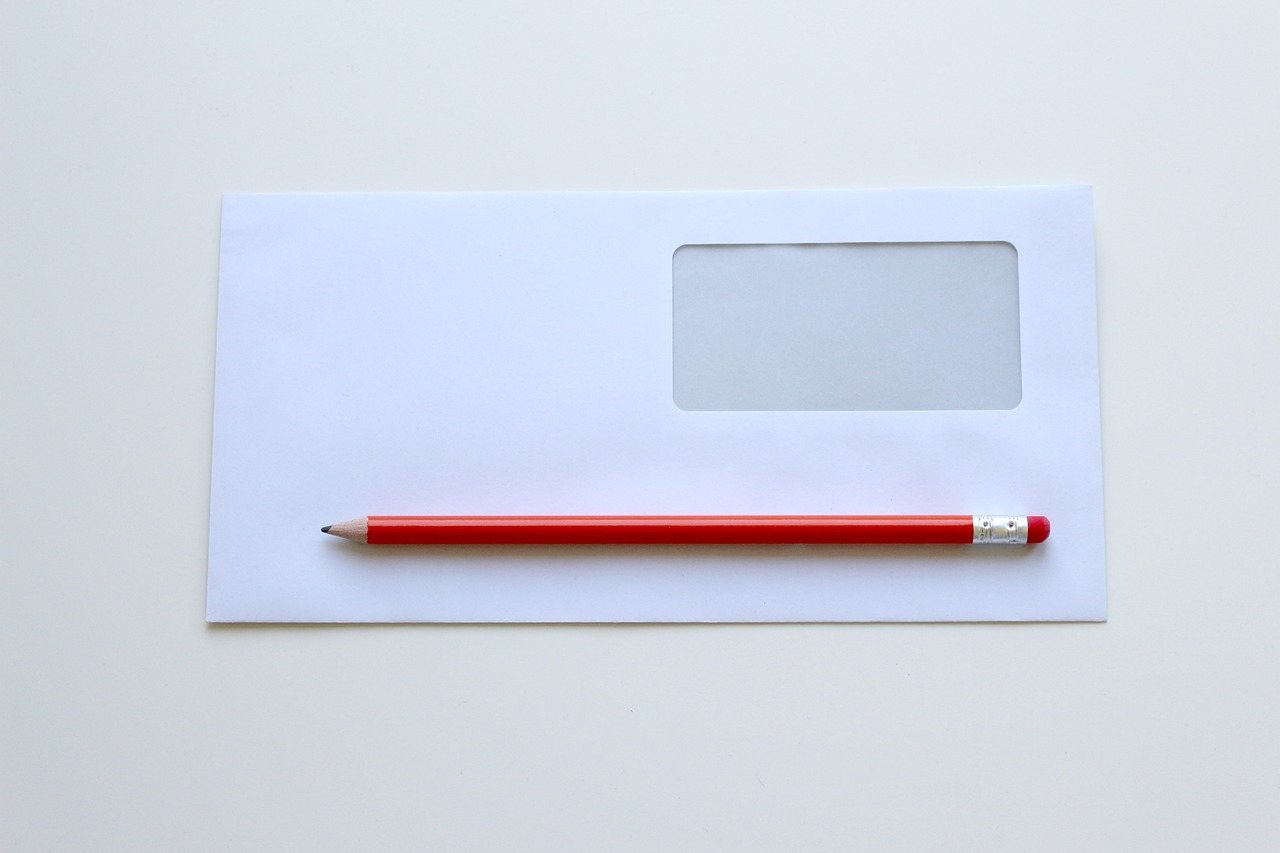 envelope pencil office office desk
