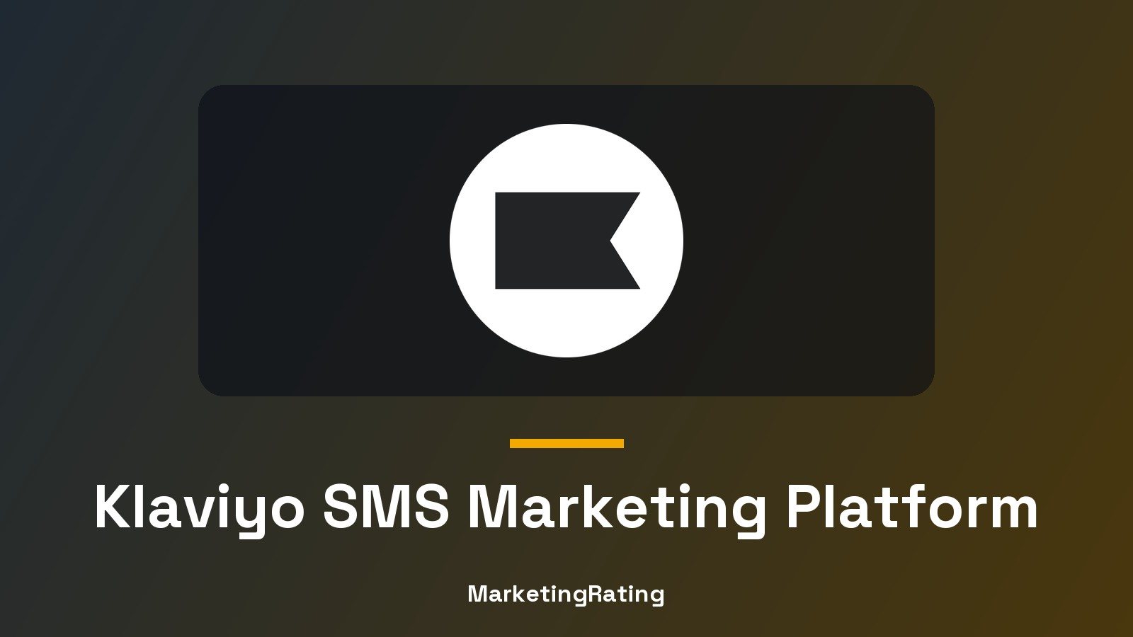 Klaviyo logo with the label 'Klaviyo SMS Marketing Platform'