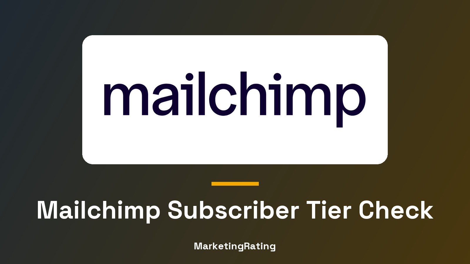 Mailchimp logo with the label 'Mailchimp Subscriber Tier Check'